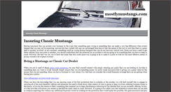 Desktop Screenshot of mostlymustangs.com